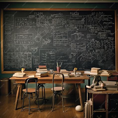 Premium AI Image | blackboard in a classroom