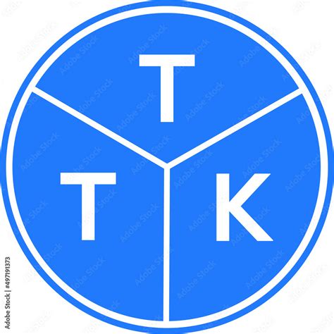 Ttk Letter Logo Design On White Background Ttk Creative Circle Letter