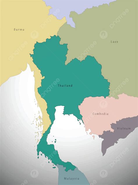 Map Of Thailandadministrativevector Illustration Shape Design Siam