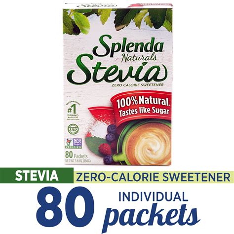 Splenda Naturals Stevia Zero Calorie Sweetener Packets 80 Count