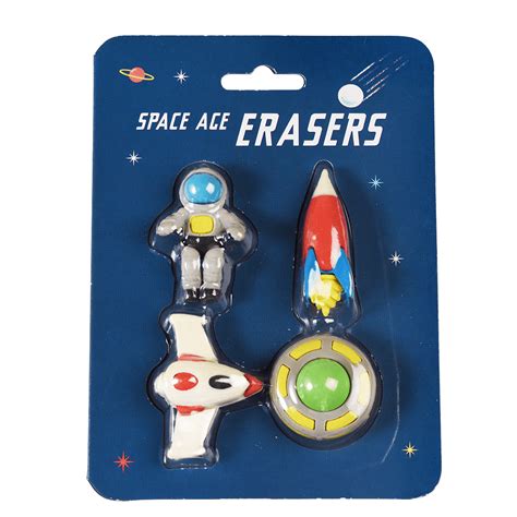 ﻿set Of 4 Space Age Erasers ﻿rex London