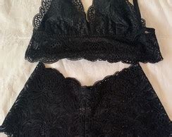 Conjunto De Lingerie Modelo Cropped De Renda Na Cor Verde No Elo Maisbella Lingerie D Ab