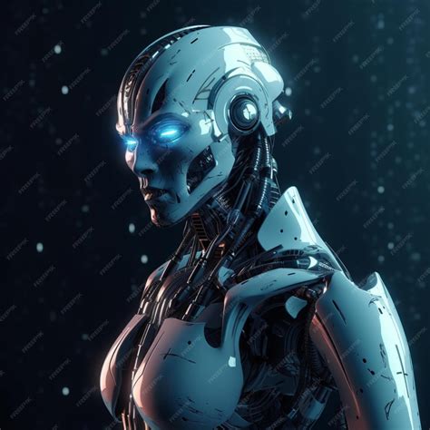 Premium AI Image | realistic AI robot image technology generative ai