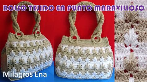 Bolso O Cartera Tejido A Crochet En Punto Maravilloso O Arbolitos Paso