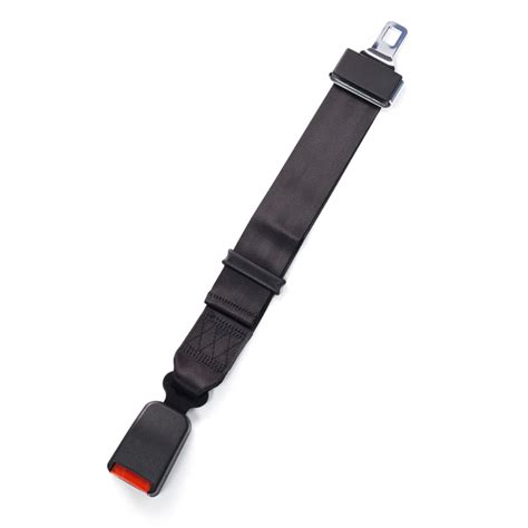 E Safety Certified Adjustable Seat Belt Extension Type T Black