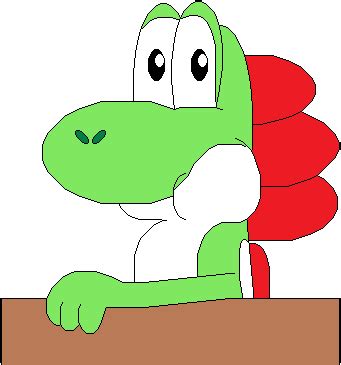 Super Mario - Yoshi on the table by SuperMarioFan65 on DeviantArt