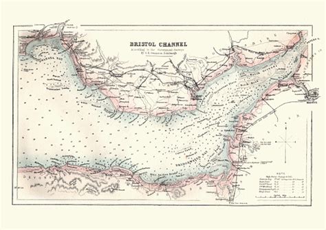 antquie map bristol channel stock illustration image istock