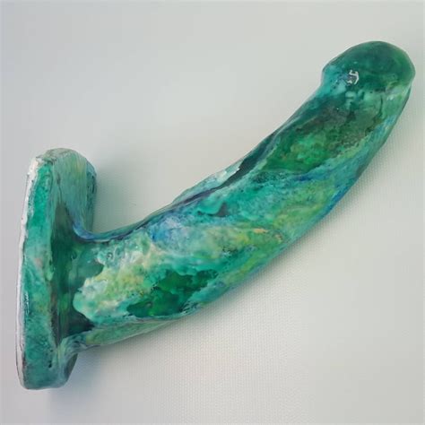 Green BJ Dildo 65 Designed To Suck Hand Painted Dildo Etsy