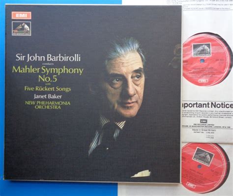 John Barbirolli Janet Baker MAHLER Symphony No 5 5 Ruckert Songs HMV