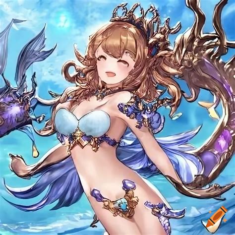 Queen Mermaid Jellyfish In Granblue Fantasy On Craiyon