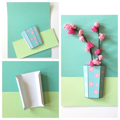 Flower Vase Printable · How To Make A 3 D Greetings Card · Papercraft