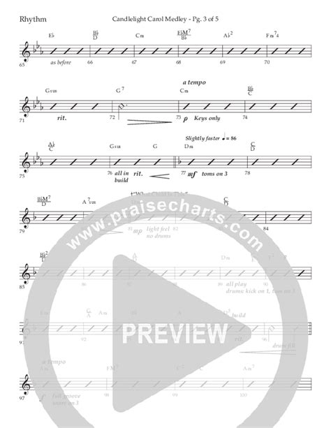 Candlelight Carol Medley Choral Anthem SATB Melody Sheet Music PDF