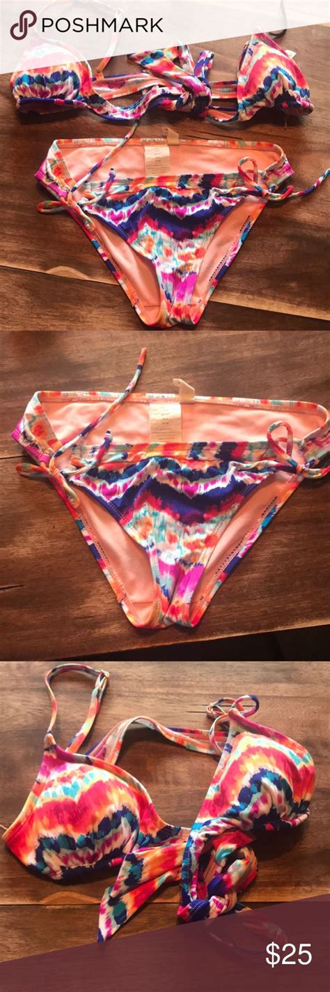 Hobie Bikini Colorful Worn Once Hobie Swim Bikinis Plus Fashion