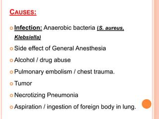 Lung abscess & Nursing care | PPT