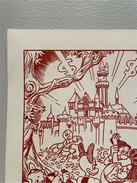 Wally Wood Disneyland Memorial Realist Art Rare Red Print Risqué Nude Poster Nudist Art Etsy