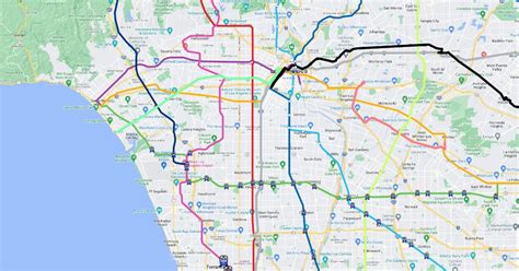 An Ideal LACMTA Rail System Map + Metrolink : Scribble Maps