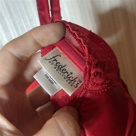 Red Lace Vintage Lingerie Top Depop