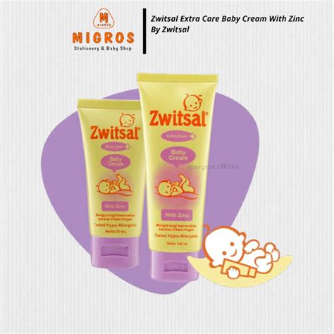 Jual Zwitsal Extra Care Baby Cream With Zinc 100ml 50ml Shopee Indonesia