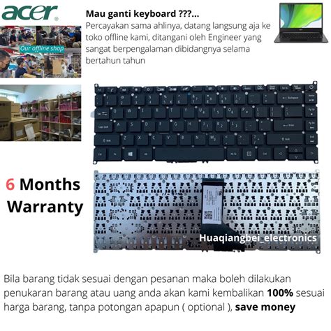 Jual Keyboard Laptop Acer Aspire 3 A314 33 Original Product Shopee