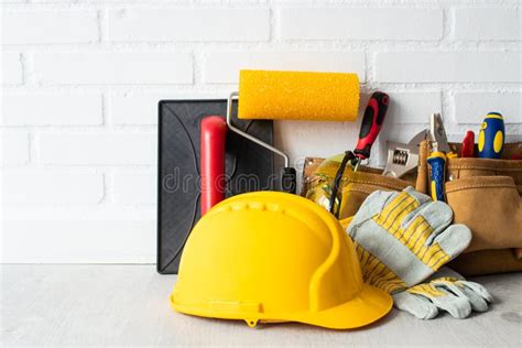 Construction worker helmet stock photo. Image of tools - 181901686