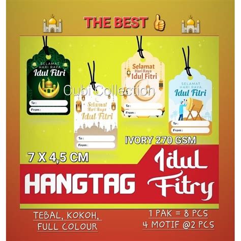 Jual Hangtag Hang Tag Lebaran Idul Fitri Kartu Ucapan Lebaran Idul