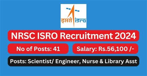 Nrsc Isro Recruitment Scientist Engineer Sc Posts Apply Now