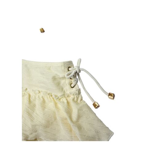 Coquette Butter Yellow Glittery Japanese Piece Bikini Set Flutter Vintage