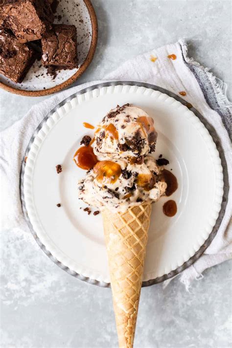 Brownie Salted Caramel Ice Cream No Churn Emma Duckworth Bakes