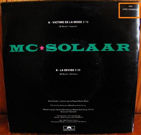 Victime De La Mode Par Mc Solaar Rare Tours Promotionnel Collector