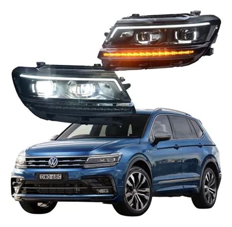 Par Faros Led Vw Tiguan Drl Xenon Lupas Plug And Play Env O Gratis