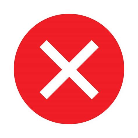 Red Cross Check Mark Icon Simple Style 14361362 Vector Art At Vecteezy