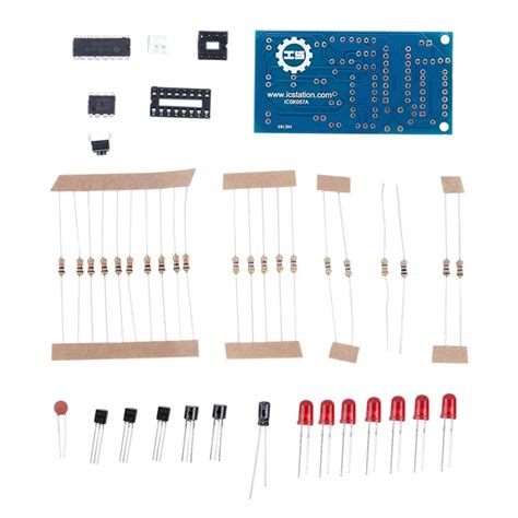 Electronic Dice Ne555 Cd4017 Diy Kit 5mm Red Leds 4 5 5v Icsk057a Electronic Fun Kit Dice