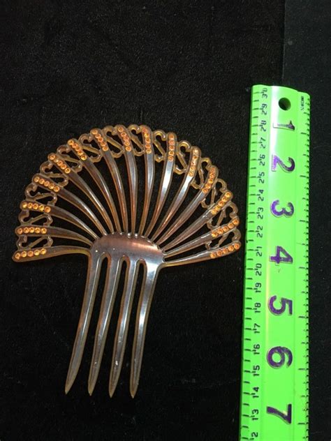 Vintage Art Deco Bakelite Hair Comb Gem