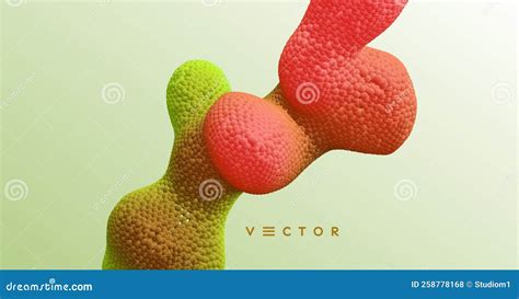 Abstract Background With Molecular Structure 3d Vector Illustration Stock Illustration