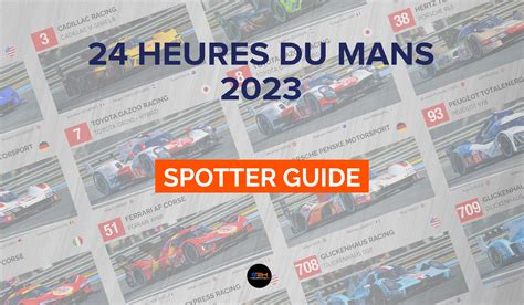 Le Spotter Guide Des 24 Heures Du Mans 2023