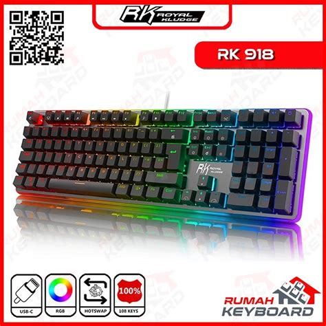 MECHANICAL KEYBOARD ROYAL KLUDGE RK918 WIRED RGB HOT Rumah Keyboard