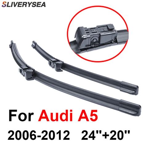 SLIVERYSEA Wiper Blade For Audi A5 2006 2012 24 20 Natural Rubber