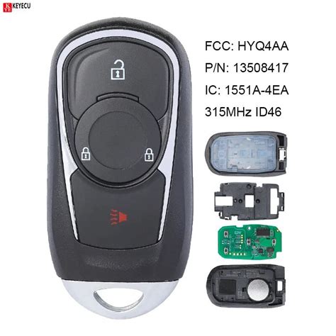 KEYECU Mando A Distancia Para Buick Encore 2017 2019 315MHz ID46 FCC