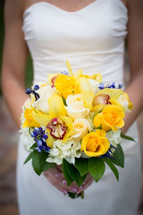 Yellow Orchid And Rose Bridal Bouquet Rose Bridal Bouquet Yellow