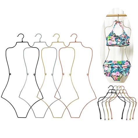 Body Shape Bikini Hanger Wire Body Shape Display Hangers Metal Lingerie Hangers Bathing Suit