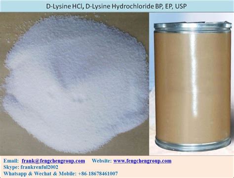 D-лизин-HCl, D-лизин гидрохлорид BP, EP, USP Производители и поставщики ...