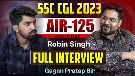 Ssc Cgl Topper All India Rank Robin Singh Shekhawat Full