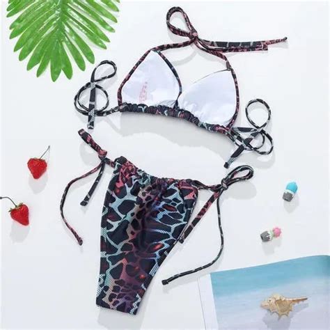 Traje Baño Bikini Corte Alto Leopardo Pzas Brasileño en venta en San Miguel RM