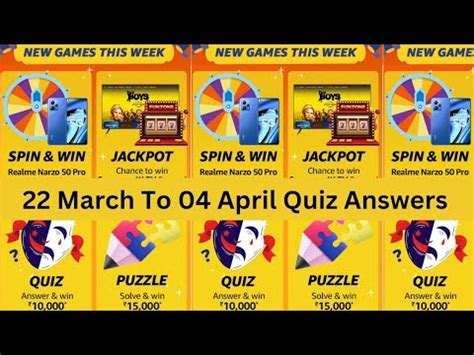 Amazon New Game This Week Quiz Answers Today Amazon Quiz Spin And Win