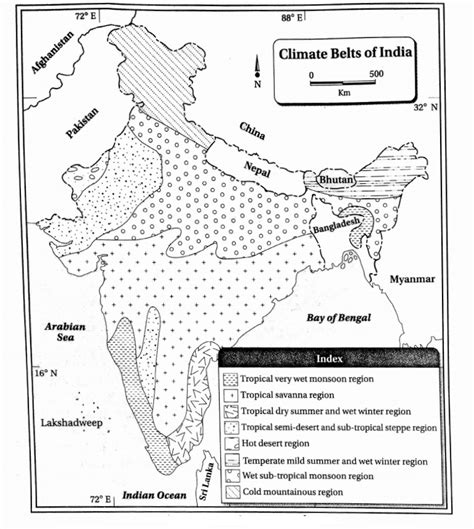 Wbbse Solutions For Class 10 Geography Chapter 5 India Physical Environment Topic 4 Climate Of