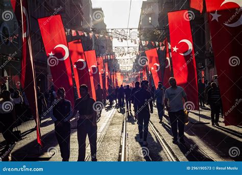 Taksim Istiklal Street in Istanbul, Turkey. Editorial Stock Photo ...