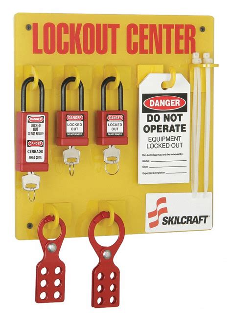 ABILITY ONE Lockout Station Filled General Lockout Tagout 3 In X 12