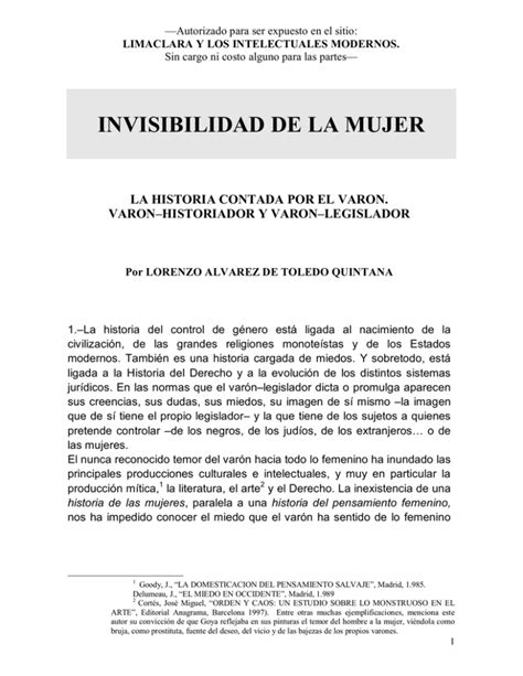 Invisibilidad De La Mujer