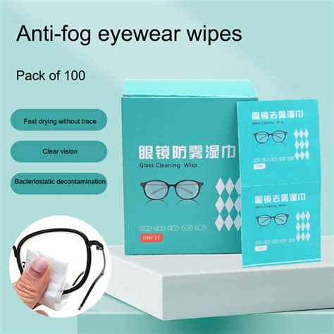 Pcs Glasses Cleaner Wet Wipe Anti Fog Misting Dust Remover