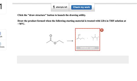 Solved Click The Draw Structure Button To Launch The Drawing